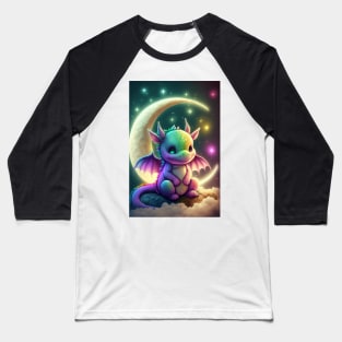 Baby Moon Dragon Baseball T-Shirt